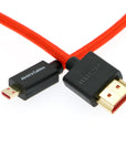 Alvin’s Cables 8K 2.1 Micro-HDMI to Full HDMI Cable for Atomos-Ninja-V 4K-60P Record 48Gbps HDMI for Canon-R5C,R5,R6