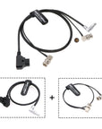 Combination Power-Cable for Zacuto-Gratical-Eye-Viewfinder|Teradek Rotatable Right-Angle 2-Pin-Male to D-Tap + Right Angle BNC to BNC Flexible HD SDI Cable for BMCC-Video-Camera Braided