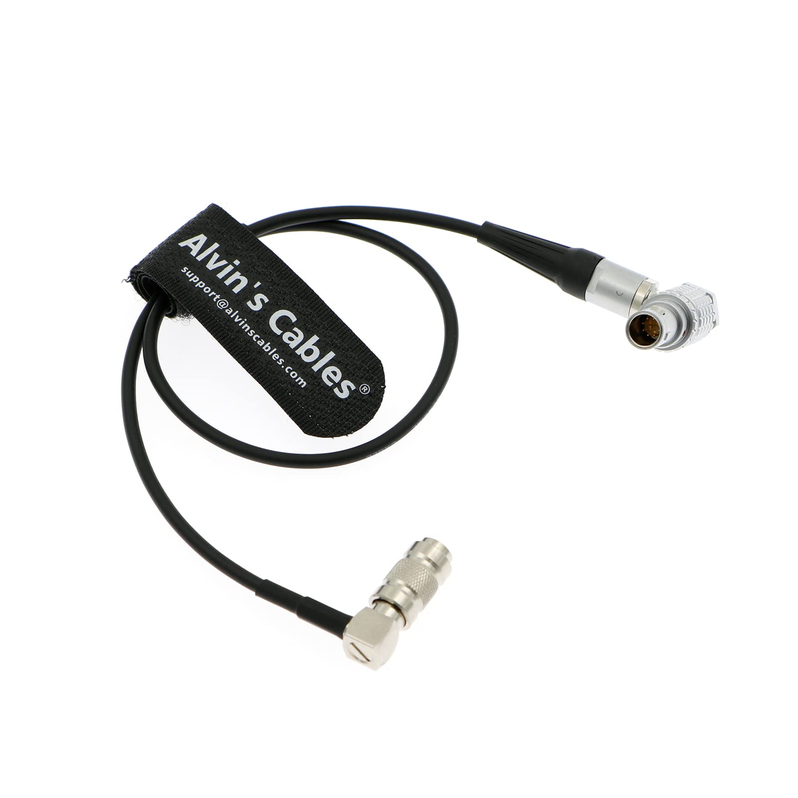 Alvin’s Cables RED Komodo Timecode Cable Right Angle DIN to Right Angle EXT 9 Pin Male Timecode in Cable from Atomos UltraSync ONE Timecode Sync 30cm|12inches