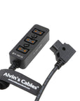 Alvin’s Cables D-tap Splitter P-Tap HUB Cable Dtap Male to Three Port D tap Female Splitter Cable with Screw Threads for ARRI RED Z CAM Cameras TILTA Steadicam IDX V-Mount Battery