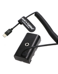 Alvin's Cables USB-C Type-C PD to NP-F550 Dummy Battery Coiled Power Cable for Sony NP-F550| F770| F570| F970 Atomos Ninja V| Shinobi| Shogun 7 Monitor