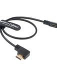 Alvin's Cables Z Cam E2 L Shape HDMI Cable Left Angle to Right Angle High Speed HDMI Cord for Atomos Shinobi Ninja V Monitor| Portkeys BM5 Monitor 50cm|19.7inches