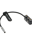 Alvin's Cables 1 to 3 Mini Power Splitter Box Cable for Redrock Micro Power Pack 12V 3 Pin Male to 3 Ports 2 Pin Female for ARRI Teradek 30cm|12 inches