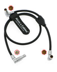 Alvin's Cables Power Cable for DJI RS2 RSC RS3 Pro| RED-Komodo Rotatable 2 Pin Male to Adjustable 2 Pin Male & 2 Pin Female Y Cable for Tilta Float Gimbal Support System
