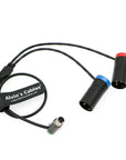 Alvin’s Cables Low-Profile TA5F to Dual LP XLR 3 Pin Male Audio-Cable for Wisycom-MCR54| Lectrosonics-DCHR-Receiver LP Mini XLR 5 Pin Female to Two XLR Output Splitter Cable for Sound Devices