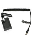 Alvin's Cables PD USB C Type-C to LP-E6 Dummy Battery Power Coiled Cable for Canon EOS R R5 R6 90D 80D 70D 60D 60Da 5D Mark II III IV 6D Mark II 7D Mark II Cameras