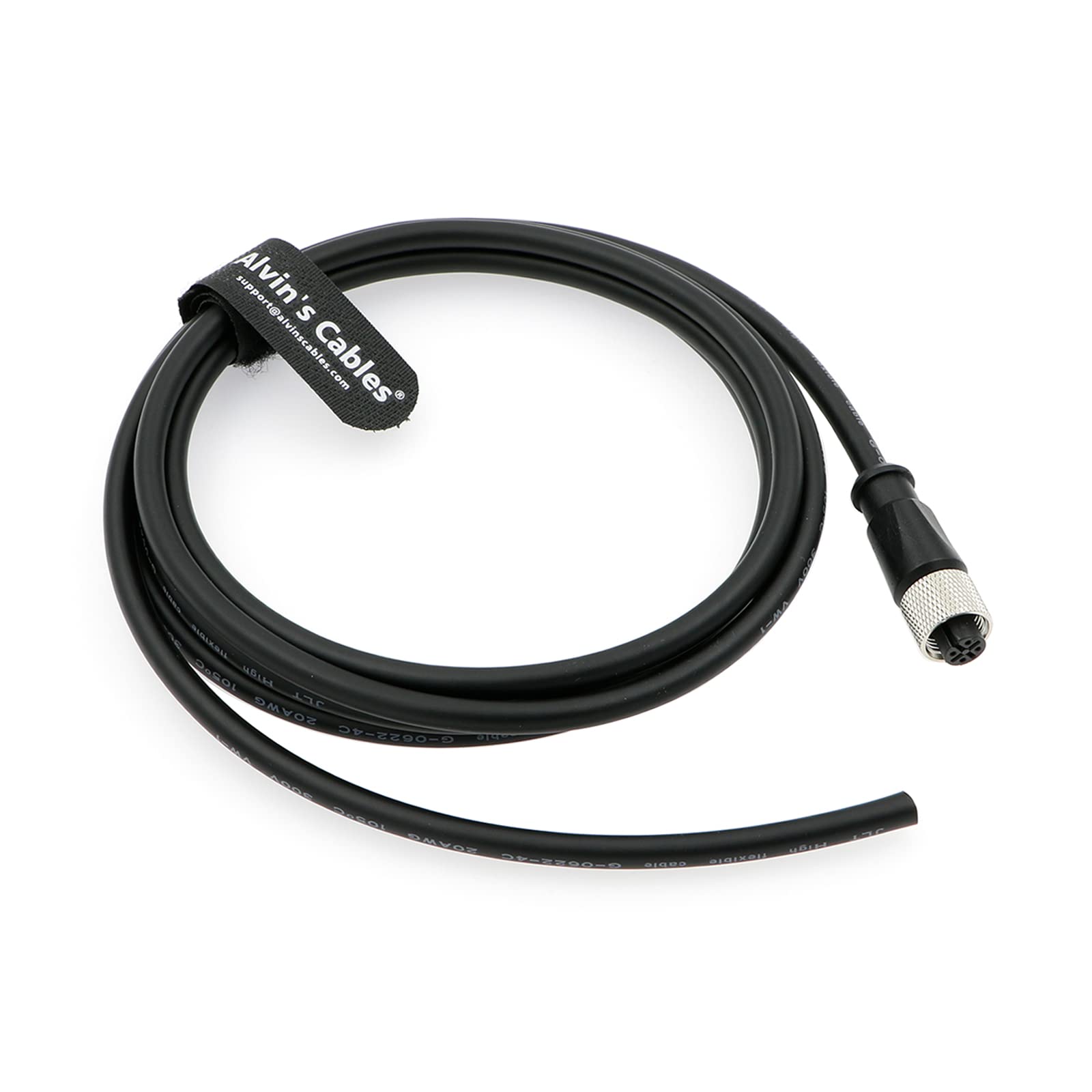 Ethernet Cable M12 A-Code 4 Pin Female Aviation Connector Electrical Cable for Industrial Network Sensor Alvin's Cables 2M| 6.5Ft