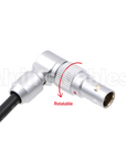 Alvin's Cables Z CAM E2 S6 F6 M4 Power Cable Ninja V DC Jack to Rotatable 2 Pin Male Right Angle 30CM