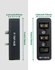 Alvin’s Cables D-tap Splitter P-Tap HUB Cable Dtap Male to Three Port D tap Female Splitter Cable with Screw Threads for ARRI RED Z CAM Cameras TILTA Steadicam IDX V-Mount Battery