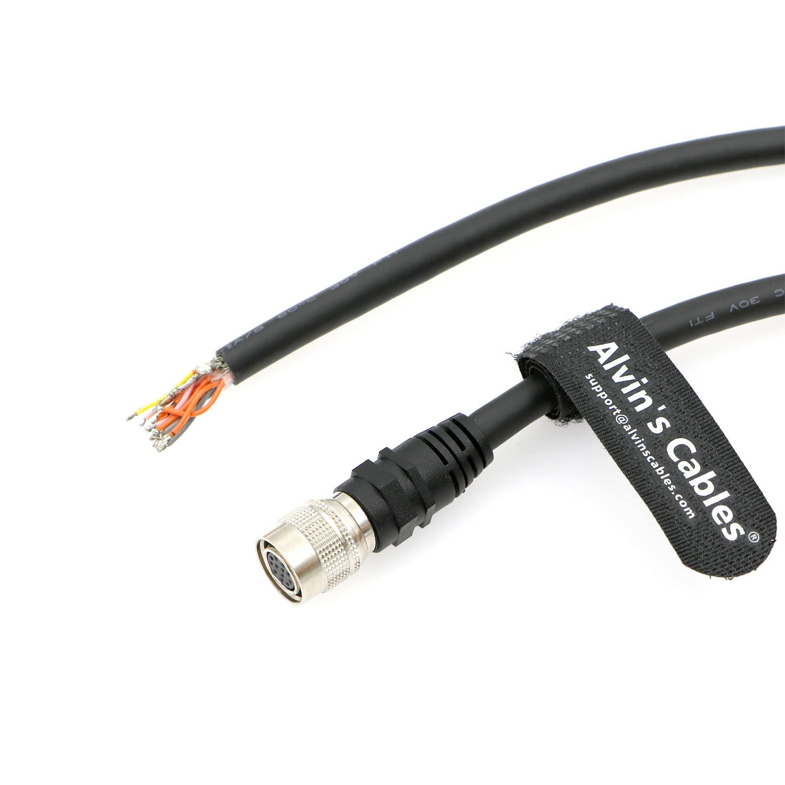 Alvin's Cables Hirose 12 Pin Female HR10A-10P-12S to Open End Shielded I/O Shielded Cable for Sony CCD| Basler Gige| AVT GIGE Industrial Camera 3M| 9.84ft