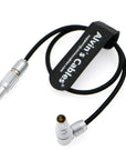 Flexible Power Cable for Teradek Bond SmallHD Monitor Rotatable Right Angle 2 Pin Male to 2pin Male Braided Wire 45cm|18inches Alvin's Cables
