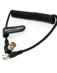 Alvin's Cables 3G HD SDI 75 Ohm BNC Male to BNC Male Coaxial Cable Coiled Cable for Blackmagic BMPCC Video Camera Straight to Right Angle