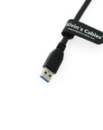 Alvin's Cables USB 3.0 Data-Cable USB-A to Micro-B Left Angle with Dual Locking-Screws High-Flex Cable Shielded-Cable for Industrial Camera Vision Camera 1.5M|4.9ft