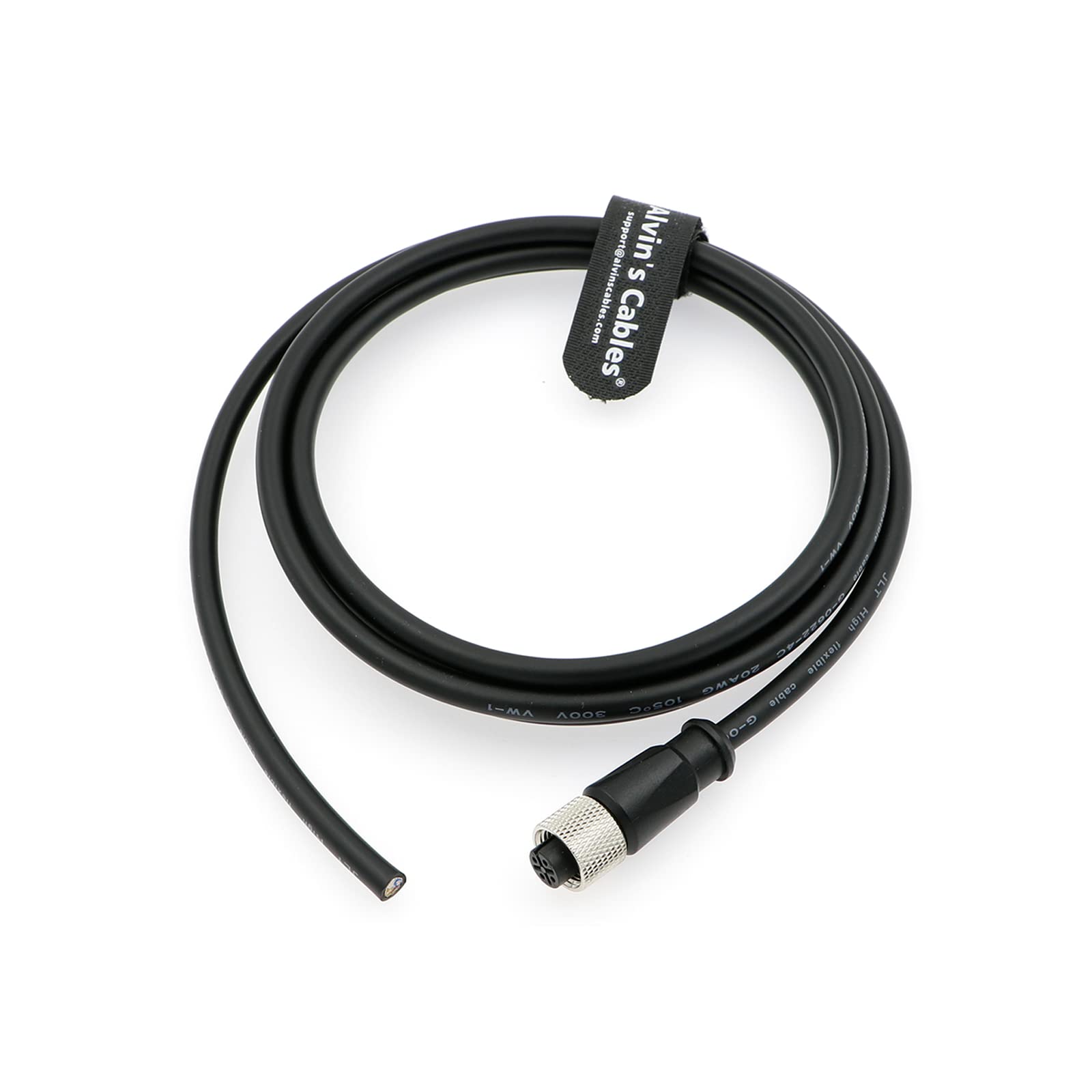 Ethernet Cable M12 A-Code 4 Pin Female Aviation Connector Electrical Cable for Industrial Network Sensor Alvin's Cables 2M| 6.5Ft