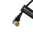 Alvin's Cables 3G HD SDI 75 Ohm BNC Male to BNC Male Coaxial Cable Coiled Cable for Blackmagic BMPCC Video Camera Straight to Right Angle