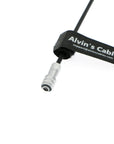 Alvin's Cables BMPCC 4K 6K Power Coiled Cable Weipu 2 Pin Female to Right Angle 2 Pin Male for Blackmagic Pocket Cinema Camera 4K 6K