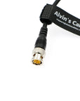 Alvin's Cables 3G HD SDI 75 Ohm BNC Male to BNC Male Coaxial Cable Coiled Cable for Blackmagic BMPCC Video Camera Straight to Right Angle