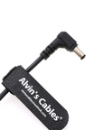 Alvin's Cables Z CAM E2 S6 F6 M4 Power Cable Ninja V DC Jack to Rotatable 2 Pin Male Right Angle 30CM