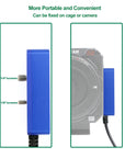 Alvin’s Cables D-tap Splitter P-Tap HUB Cable Dtap Male to Three Port D tap Female Splitter Cable with Screw Threads for ARRI RED Z CAM Cameras TILTA Steadicam IDX V-Mount Battery-Blue