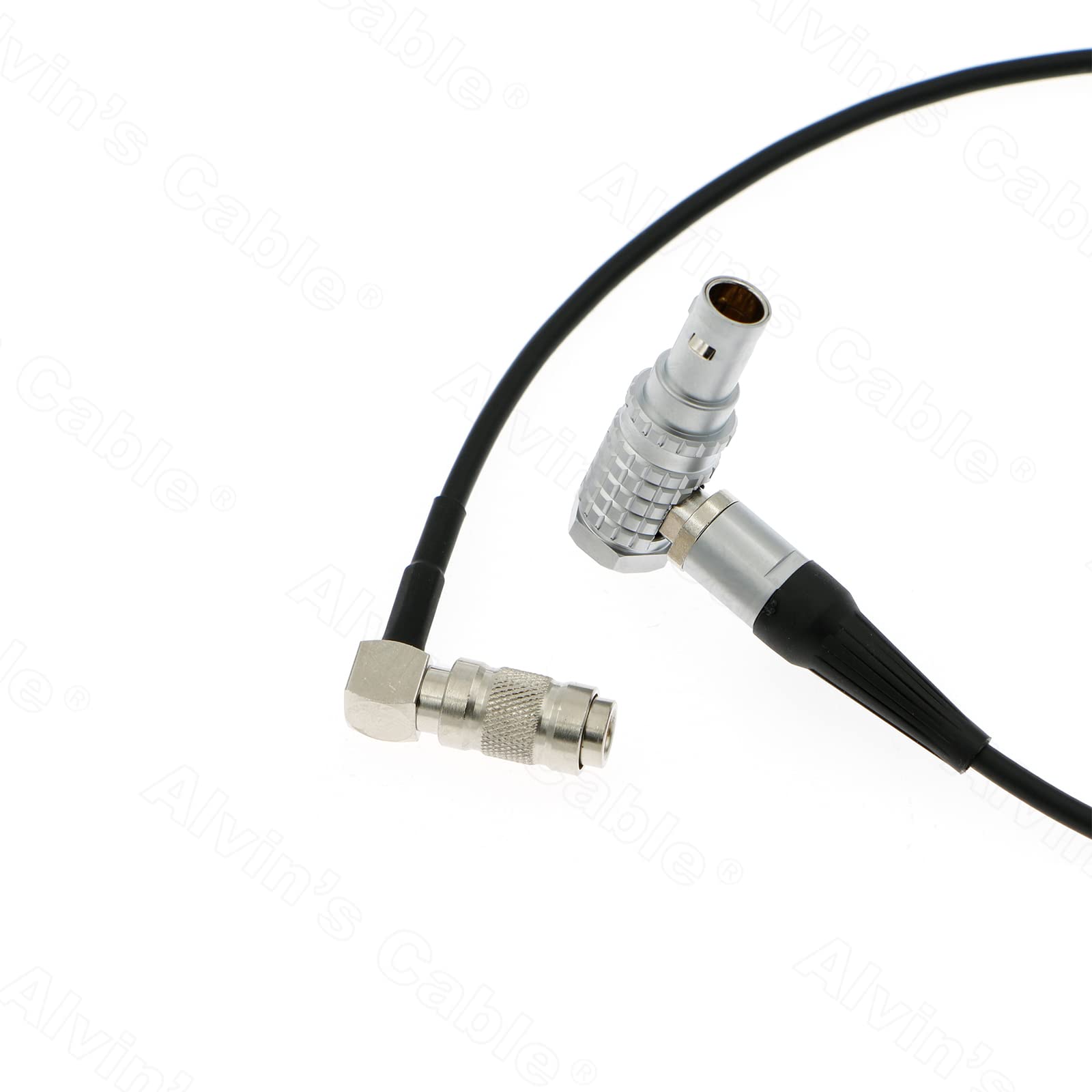 Alvin’s Cables RED Komodo Timecode Cable Right Angle DIN to Right Angle EXT 9 Pin Male Timecode in Cable from Atomos UltraSync ONE Timecode Sync 30cm|12inches