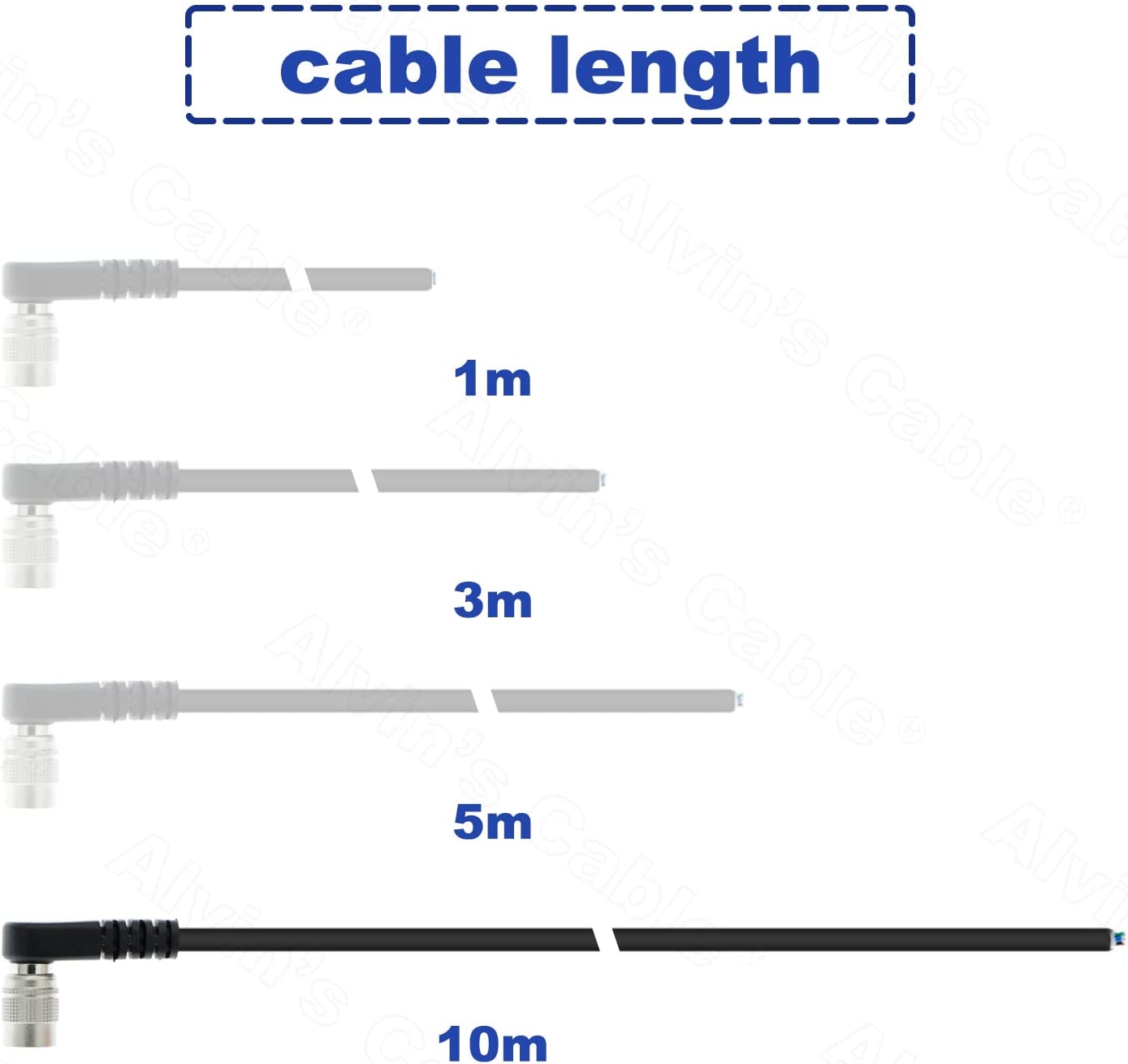 Alvin’s Cable Hirose 6 Pin Female HR10A-7P-6S to Flying Lead Power I/O Cable for Basler GIGE AVT for Sony CCD Camera