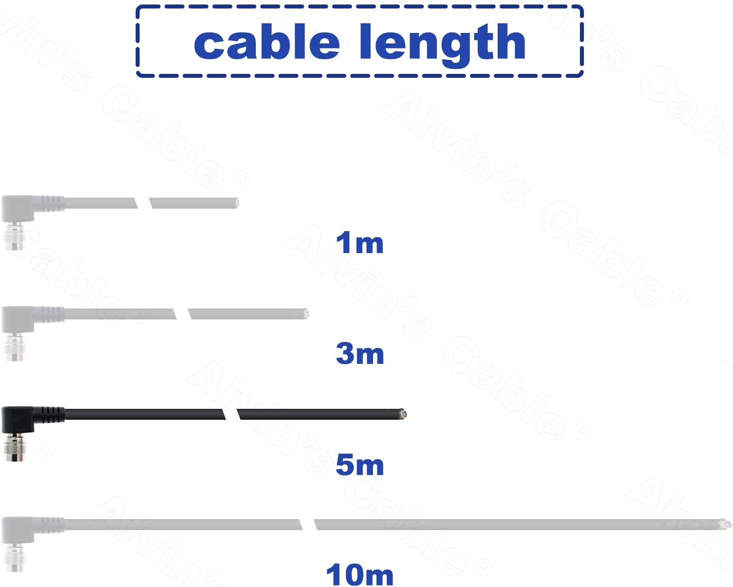 Alvin’s Cable Hirose 6 Pin Female HR10A-7P-6S to Flying Lead Power I/O Cable for Basler GIGE AVT for Sony CCD Camera