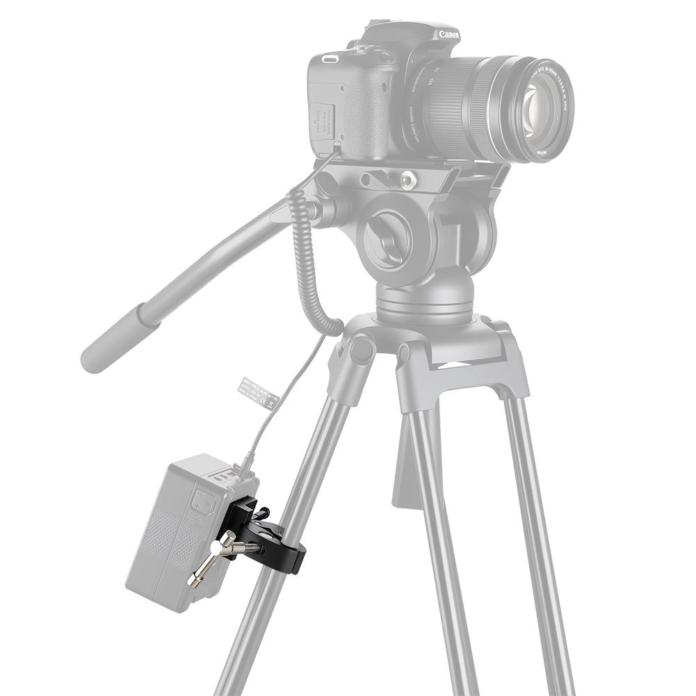 Alvins V-Mount Crab-Shaped Clamp V-Lock Battery Plate Adapter QR Clamp Compatible with Multiple Brands of V-Mount Batteries Light Stand Rod Tripod, 15-45mm Non-Slip Clamp