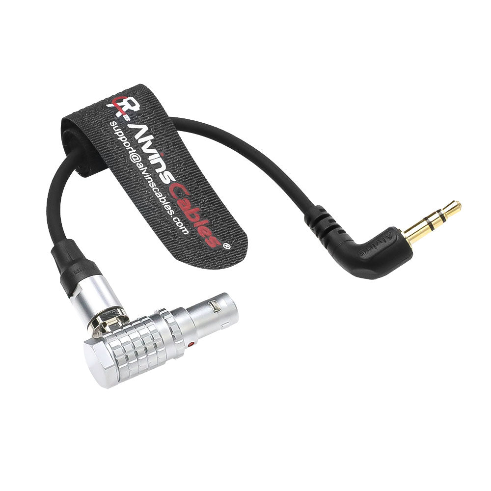 Timecode-Out-Cable for Sound-Devices|Tentacle-Sync Time-Code from 5-Pin-Male Right-Angle to 1/8&quot;|3.5mm TRS 6Inch|15CM Alvin&#39;s Cables