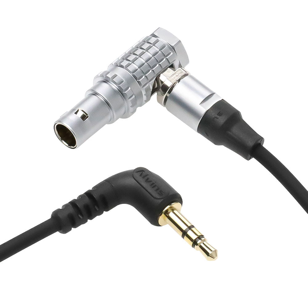 Timecode-Out-Cable for Sound-Devices|Tentacle-Sync Time-Code from 5-Pin-Male Right-Angle to 1/8&quot;|3.5mm TRS 6Inch|15CM Alvin&#39;s Cables