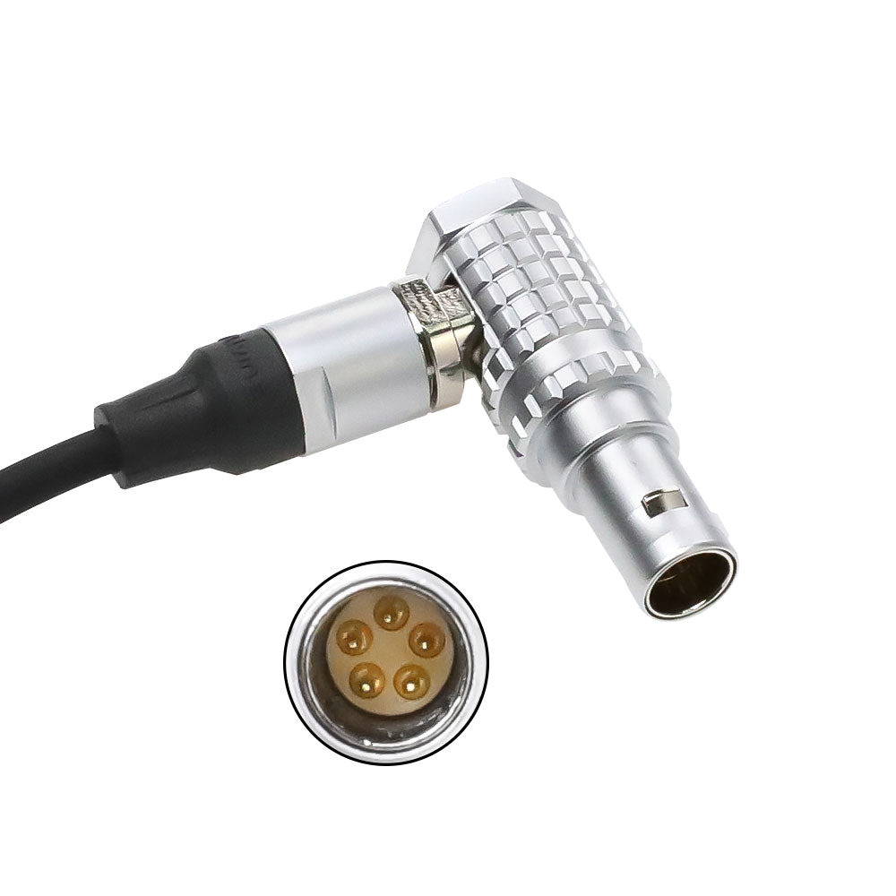 Timecode-Out-Cable for Sound-Devices|Tentacle-Sync Time-Code from 5-Pin-Male Right-Angle to 1/8&quot;|3.5mm TRS 6Inch|15CM Alvin&#39;s Cables
