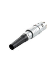 Alvins FGG.0K 4 Pin Male Plug, 0K Series Circular Connector, Waterproof IP66~IP68, EMI Shielded, Push-Pull Self-Locking with Protective Sleeve for Industrial & Camera Equipment, 2pcs