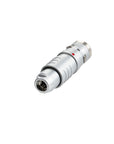 Alvins FGG.0K 4 Pin Male Plug, 0K Series Circular Connector, Waterproof IP66~IP68, EMI Shielded, Push-Pull Self-Locking with Screw Cable Clamp for Industrial & Camera Equipment, 2pcs