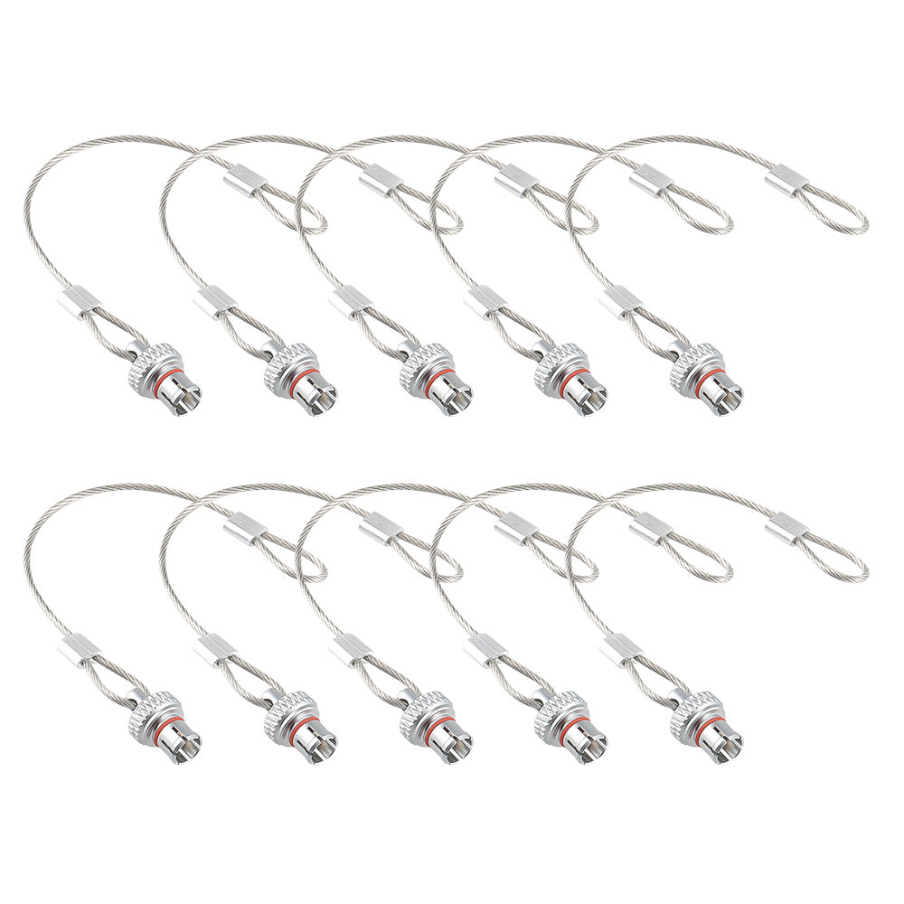 Alvin‘s Cables Dust Cap for LEMO 00B Push-Pull Connectors, FGG 00B(7.5mm) Male Plug Pin Protector Cover with Stainless Steel Tether, IP68 Metal Cap for Machine Vision &amp; Industrial Cameras, 2 Piece