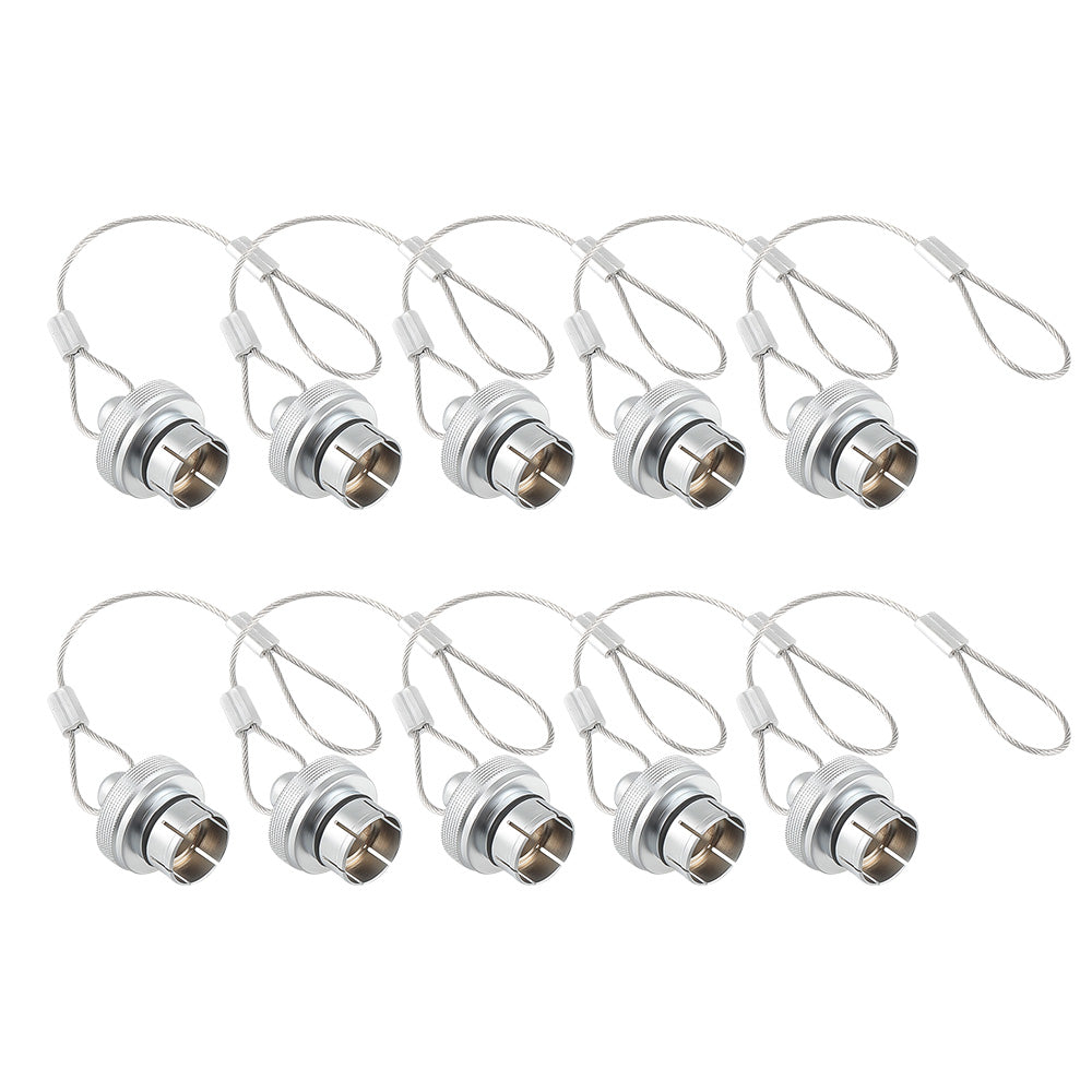 Alvin's Cables Dust Cap Compatible with LEMO 2B(15 mm) Connectors, Industrial Protective Cover with Metal Retention Wire, Dustproof, Moisture Resistant, 10 Pieces
