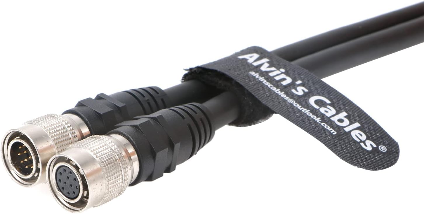 Alvin&#39;s Cables Hirose 12 Pin Male to Female High Flex Shielded Cable for Sony CCD Hitachi Industrial Machine Vision Cameras
