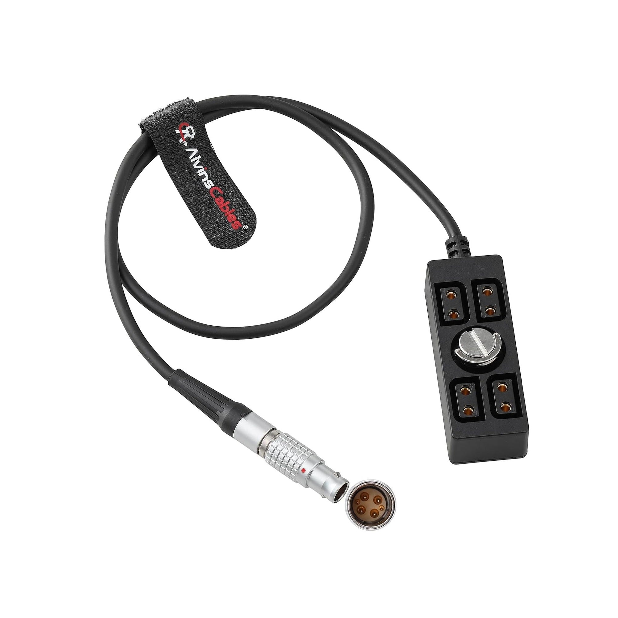 Alvin’s Cables 1B 6 Pin Male to 4 Port D-tap Female Power Splitter 1 to 4 Cable for DJI Ronin 2 to Monitor Focus Motor Power Out 60cm| 2ft