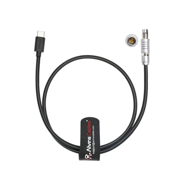 Alvin's Cables Power Cable for ARRI Fischer 3 Pin Male to USB-C Type-C 60cm|23.6in