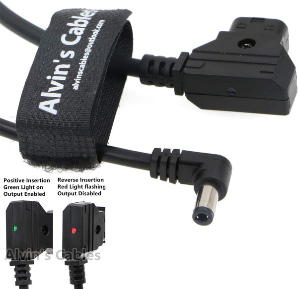 Alvin's Cables AlvinTap Protective DTap to 2.1 DC 12v Right Angle Cable for KiPRO LCD Monitors 60CM