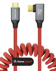 Alvin's Cables Coiled USB-C Cable, 20Gbps Data Transfer, 240W, 4K@60Hz