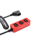 Alvin’s Cables D-tap Splitter P-Tap HUB Cable Dtap Male to Three Port D tap Female Splitter Cable with Screw Threads for ARRI RED Z CAM Cameras TILTA Steadicam IDX V-Mount Battery