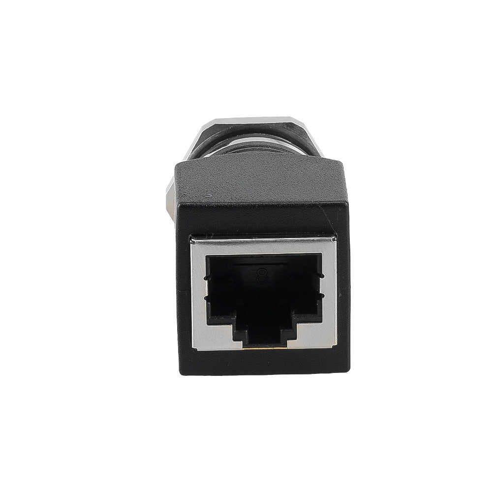 Alvin's Cables M12 D-Code 4-Pin to RJ45 Adapter Cat6a IP68 Waterproof Shielded, M12 Female to RJ45 Female Industrial Ethernet Connector for Cognex Keyence Omron Siemens Sick Baumer Datalogic