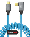 Alvin's Cables Coiled USB-C Cable, 20Gbps Data Transfer, 240W, 4K@60Hz