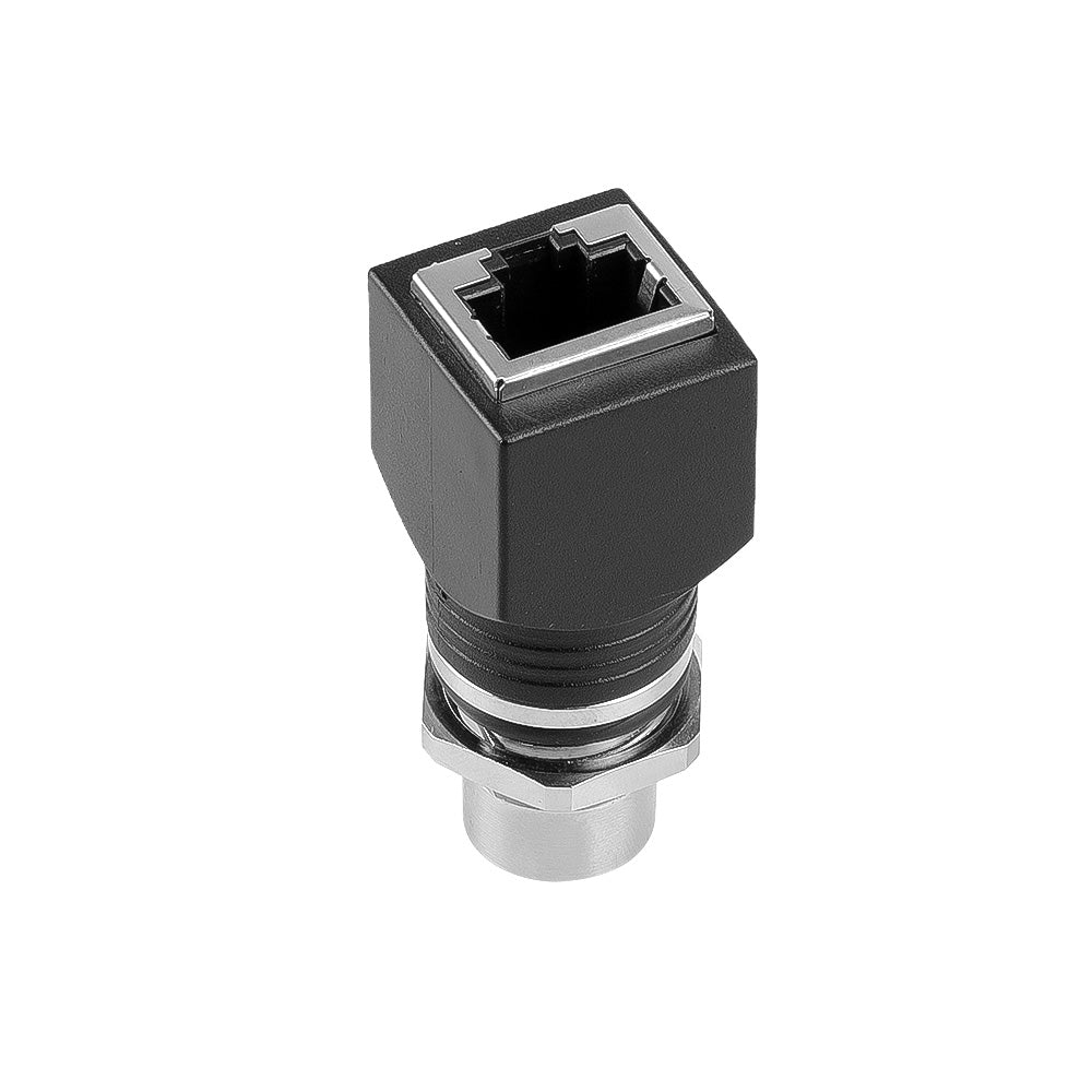Alvin's Cables M12 D-Code 4-Pin to RJ45 Adapter Cat6a IP68 Waterproof Shielded, M12 Female to RJ45 Female Industrial Ethernet Connector for Cognex Keyence Omron Siemens Sick Baumer Datalogic