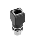 Alvin's Cables M12 D-Code 4-Pin to RJ45 Adapter Cat6a IP68 Waterproof Shielded, M12 Female to RJ45 Female Industrial Ethernet Connector for Cognex Keyence Omron Siemens Sick Baumer Datalogic