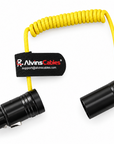 Alvin's Cables Rotatable Low-Profile XLR 3 Pin Male to Female Ultra-Flexible Coiled Cable, Aramid-Reinforced for Sony|Canon|Blackmagic Pro Cameras & Studio Audio