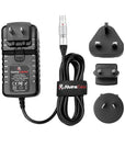 Alvin’s Cables RED DSMC3 6 Pin Female AC Power Supply Adapter 12V 3A Universal Plug Charger for RED DSMC2 DSMC3 Komodo-X V-Raptor Camera, for DJI Ronin 4D, with UK EU AU US Plugs 2m/6.6ft