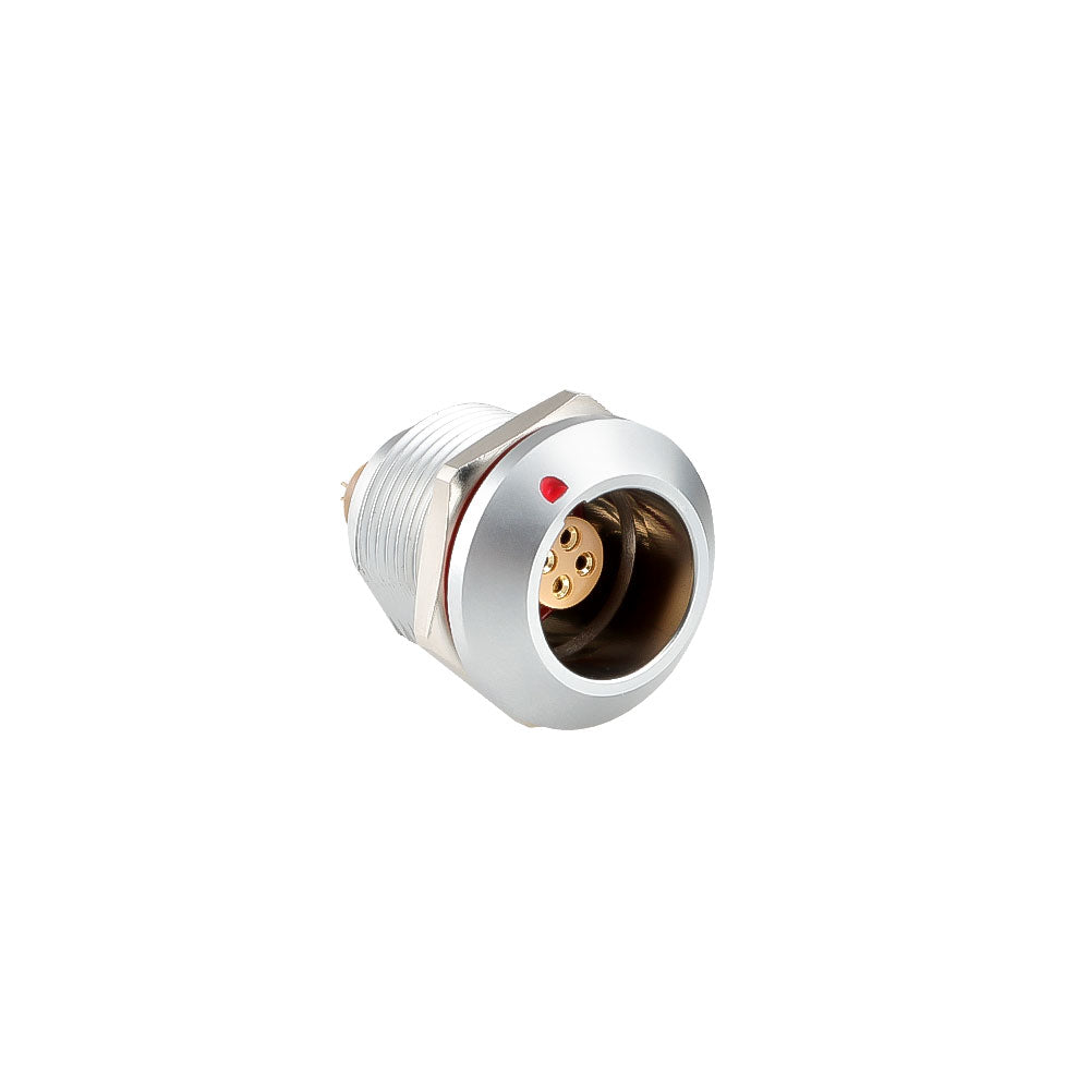 Alvins 1K Series 4 Pin Circular Push-Pull Connector, EMI Shielded, Industrial Connector System for Camera, Broadcast &amp; Test Equipment, 2pcs