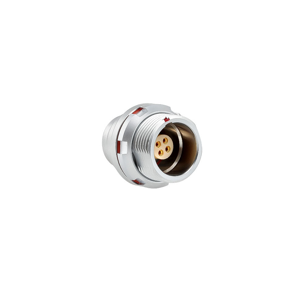 Alvins 1K Series 4 Pin Circular Push-Pull Connector, EMI Shielded, Industrial Connector System for Camera, Broadcast &amp; Test Equipment, 2pcs