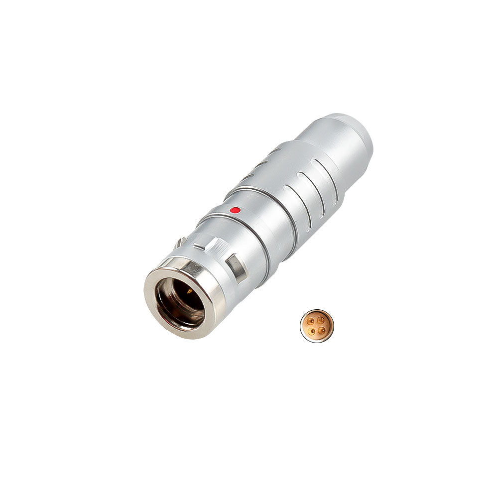 Alvins 1K Series 4 Pin Circular Push-Pull Connector, EMI Shielded, Industrial Connector System for Camera, Broadcast &amp; Test Equipment, 2pcs