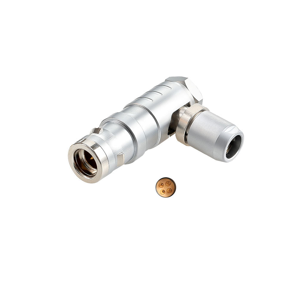 Alvins 1K Series 4 Pin Circular Push-Pull Connector, EMI Shielded, Industrial Connector System for Camera, Broadcast &amp; Test Equipment, 2pcs